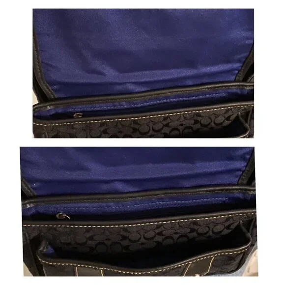 COACH BELT BAG FANNY PACK IN SIGNATURE MINI "C" JACQUARD FABRIC & LEATHER BLACK - Picture 9 of 12